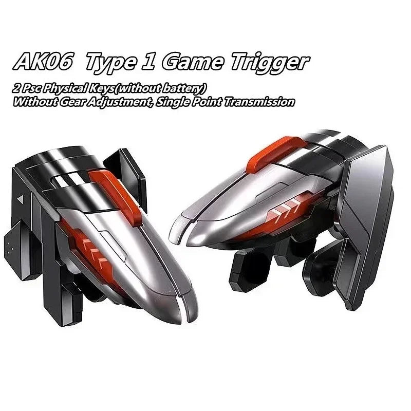 6 Finger Mobile Phone ABS Game Trigger AK06 for PUBG