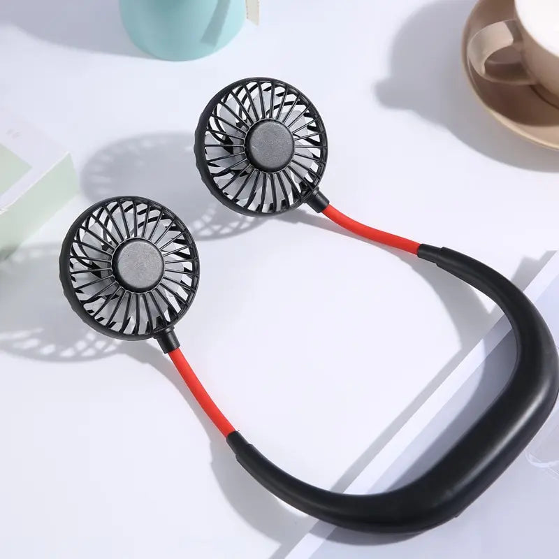USB Mini Neck Fan Rechargeable Portable Hanging Neckband Fan