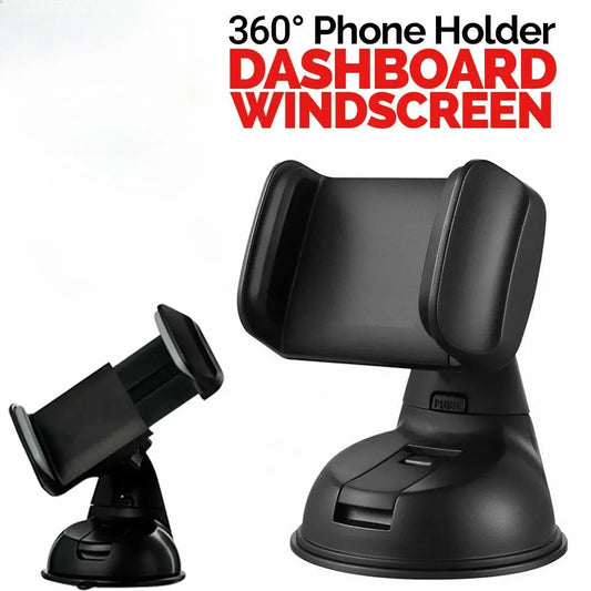 360° Car Phone Mount - Wide View, Flexible Long Arm