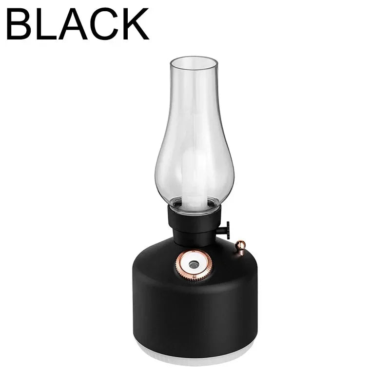 Desktop Retro Lamp Air Humidifier USB Rechargeable