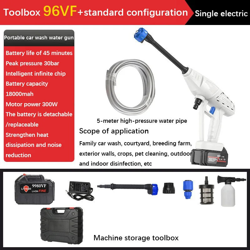 High Pressure Car Washing Machine Wireless Electric Car Washer