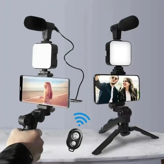 Smartphone Vlogging Kit With Tripod Phone Holder