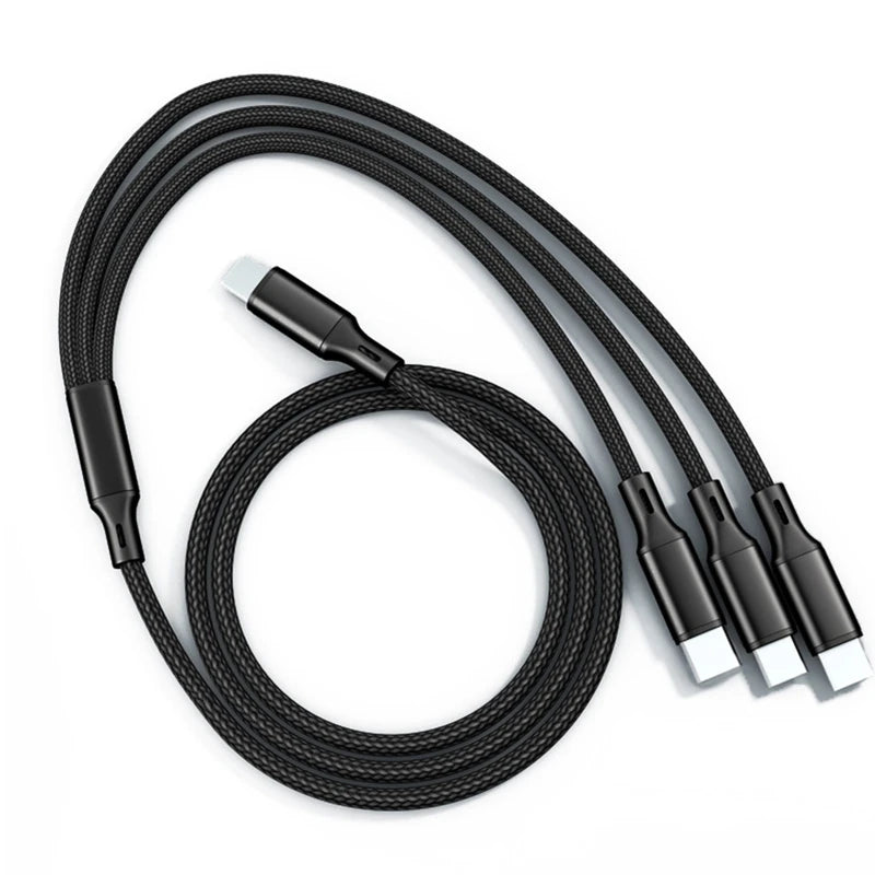 3 in 1 Multiple Charge Cord USB C to Dual USB C Micro