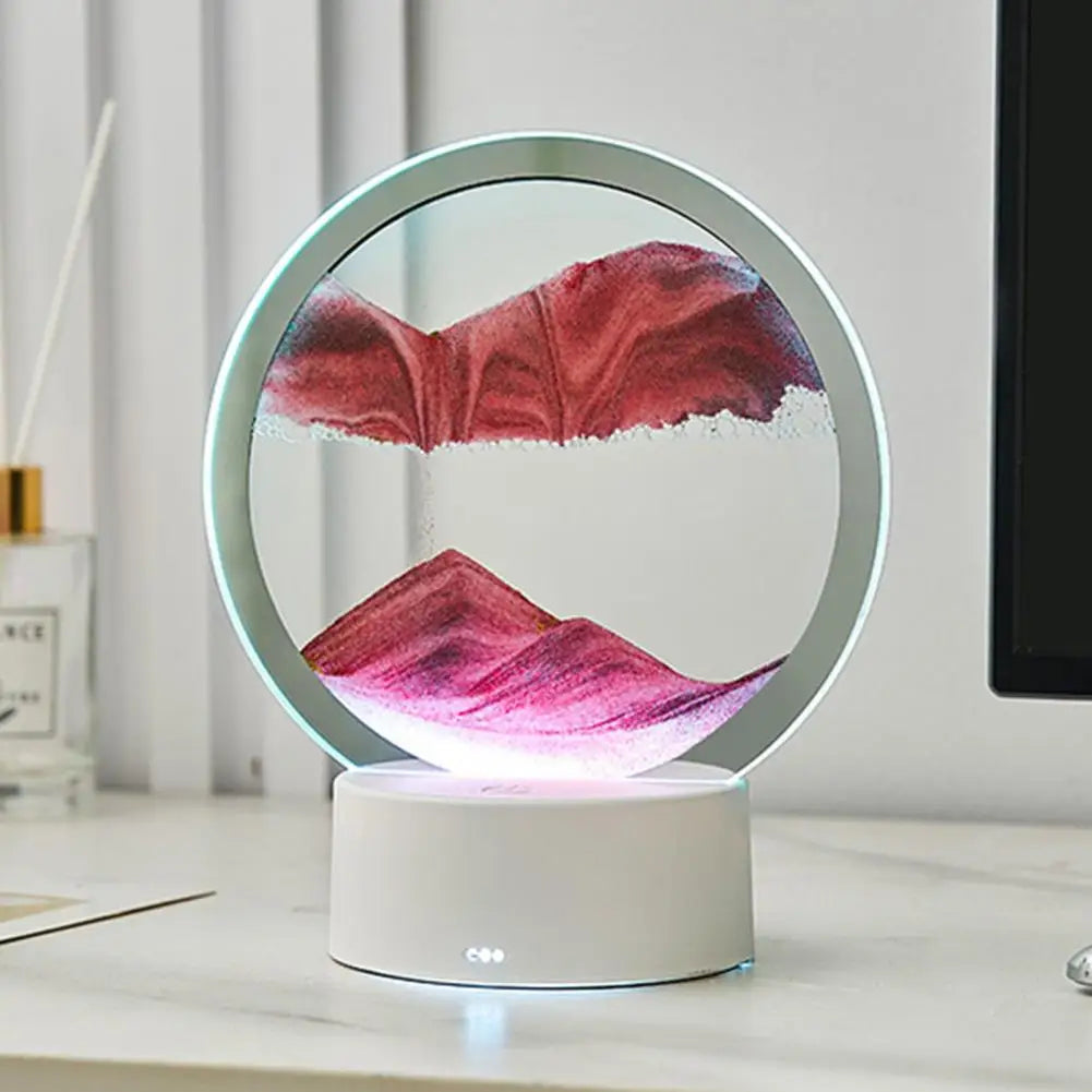 3d Sand Art Lamp Artistic Hourglass Decor