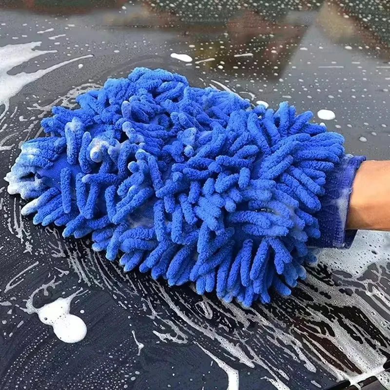 1/2PCS Chenille Plush Gloves for Car Cleaning