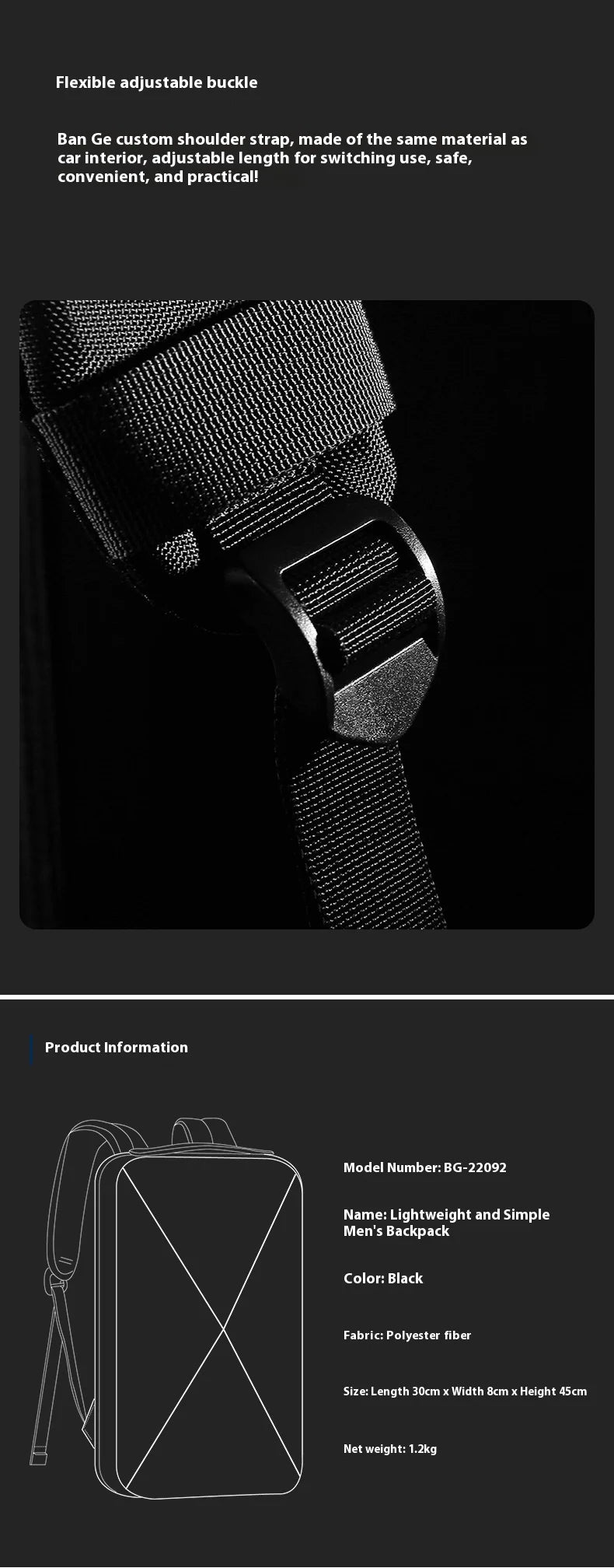 bange Bags School Backpack Men's