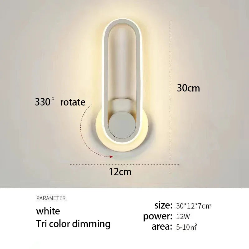Modern Rotatable LED Wall Light For Aisle Stair Bedroom