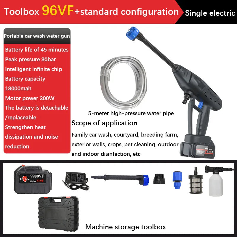 High Pressure Car Washing Machine Wireless Electric Car Washer