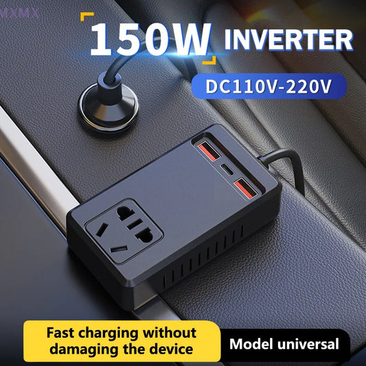 Universal 150W Car Inverter DC 12V/24V To 110V/220V Auto Power