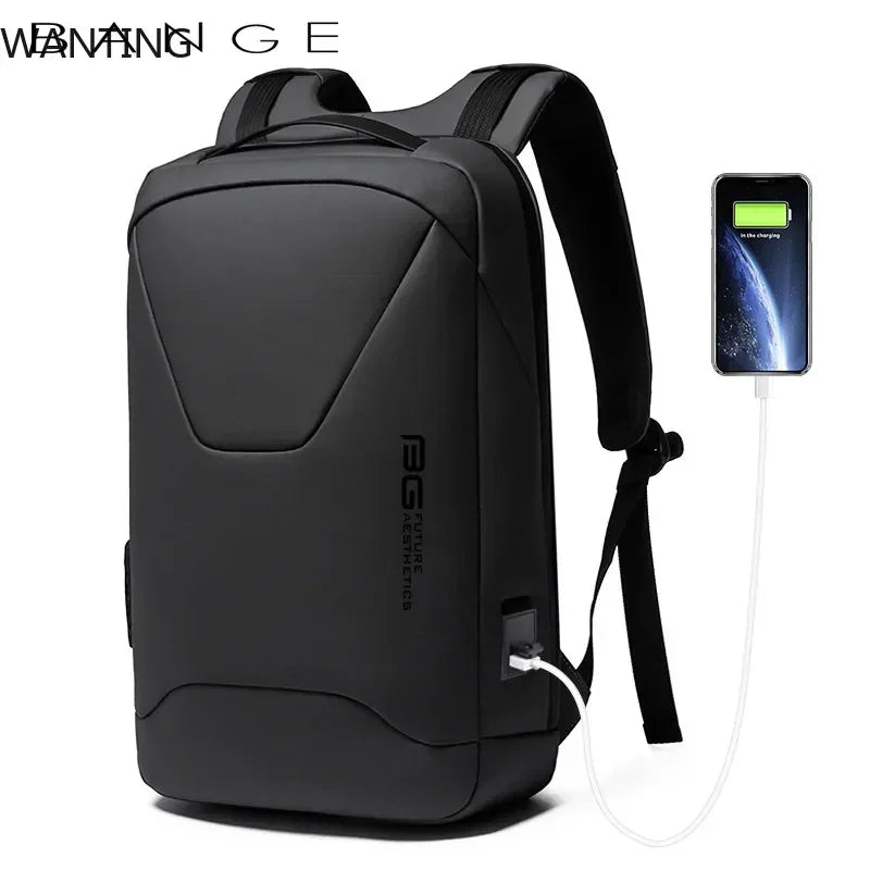 BANGE New Men Anti Theft Waterproof Laptop Backpack