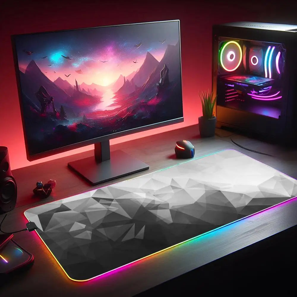 Large RGB Mouse Pad Diamond grid Gaming MousePad Gamer A