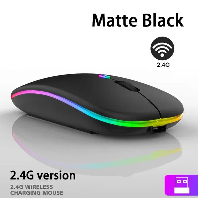 Rechargeable Wireless Mouse Colorful Backlit Mosue