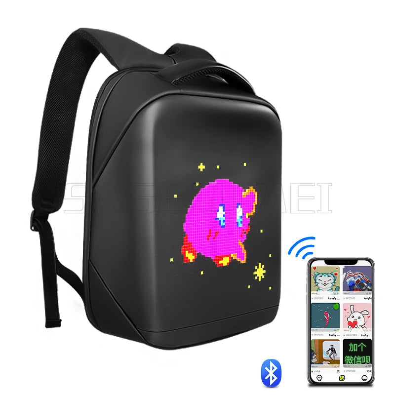 Motorcycle Bags Smart Led Pixel APP Display Screen