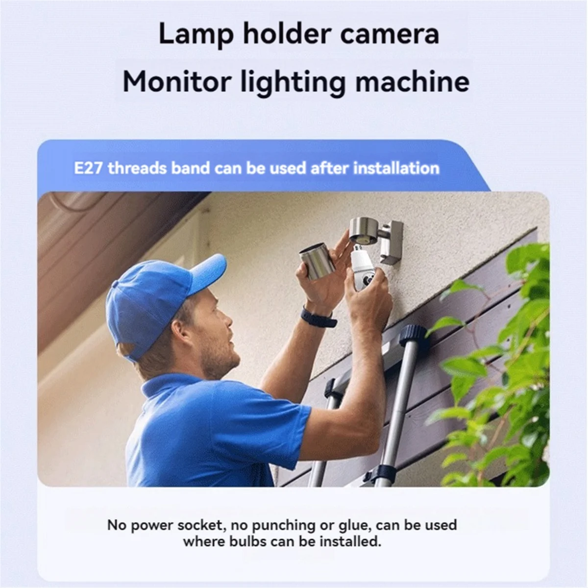 ABNP 3MP Bulb Camera 360° Bulb and Camera 2in1 Wifi Two-Way