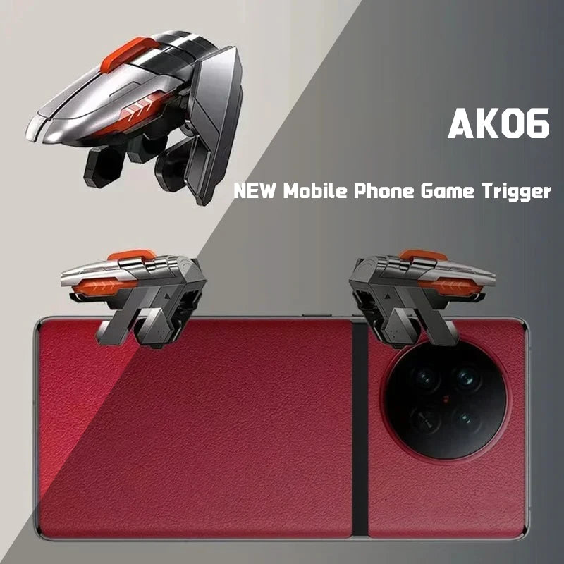 6 Finger Mobile Phone ABS Game Trigger AK06 for PUBG