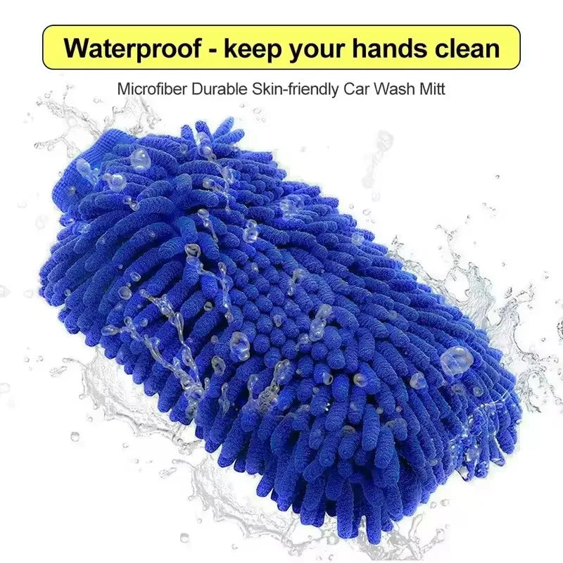 1/2PCS Chenille Plush Gloves for Car Cleaning