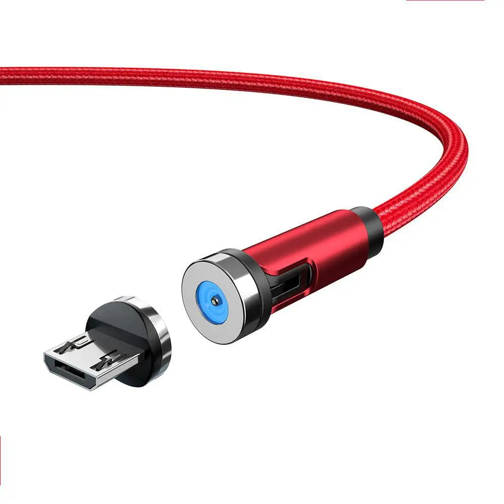 540 Rotate Magnetic Micro USB Type C Mobile phone cable