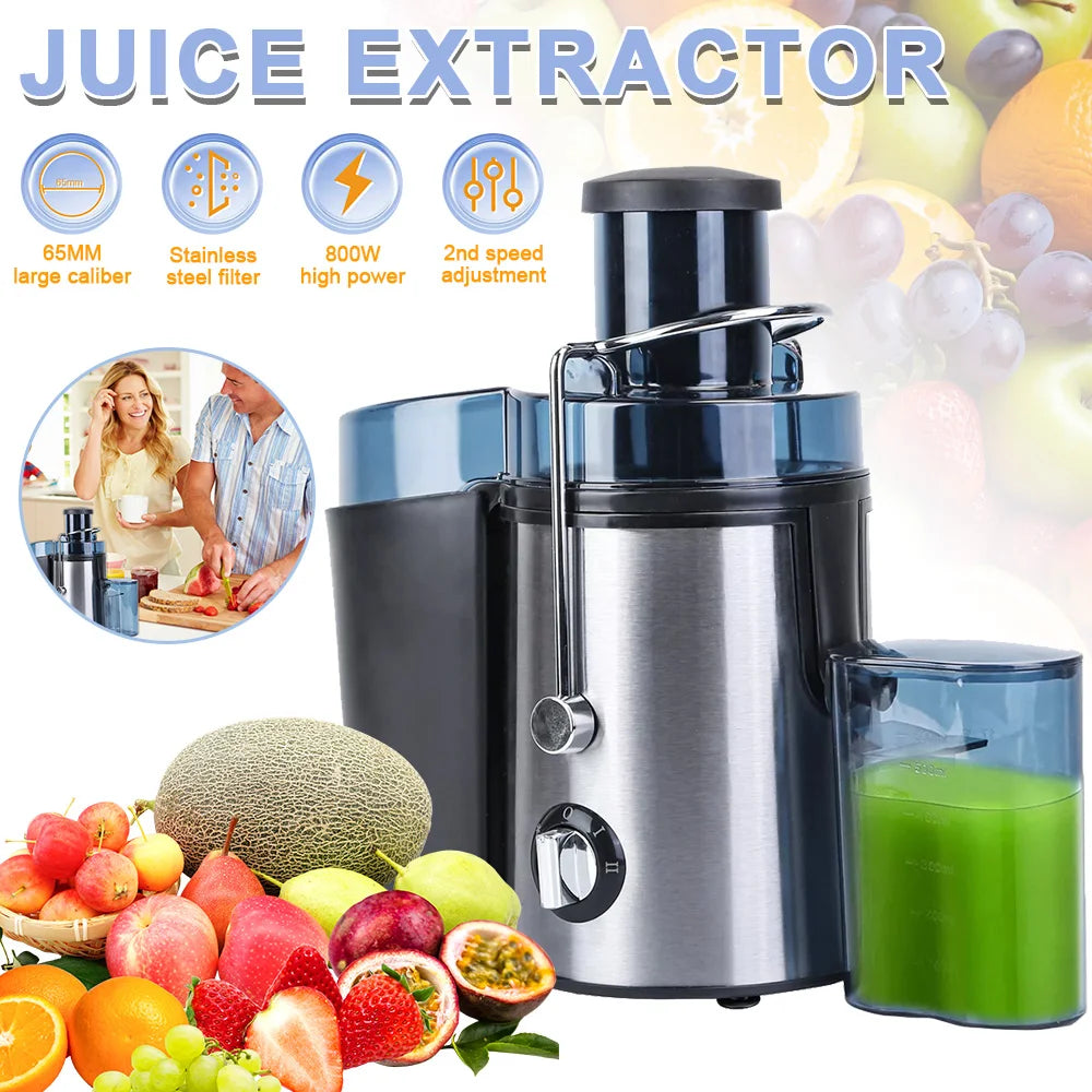 800w Stainless Steel Juicer Centrifugal Household Large Caliber