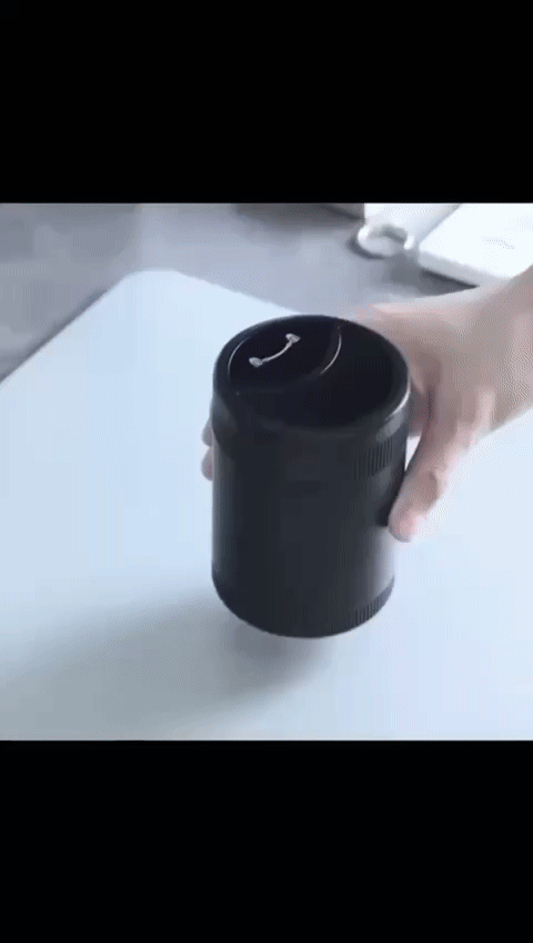 Metal Car Ashtray With Lid LED Light Portable Alloy Stainless Steel