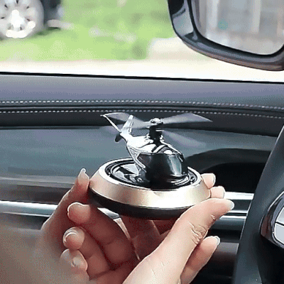 Automatic Rotating Air Freshener Car Dashboard Helicopter Perfume