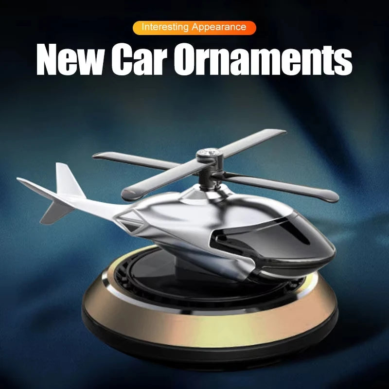 Automatic Rotating Air Freshener Car Dashboard Helicopter Perfume
