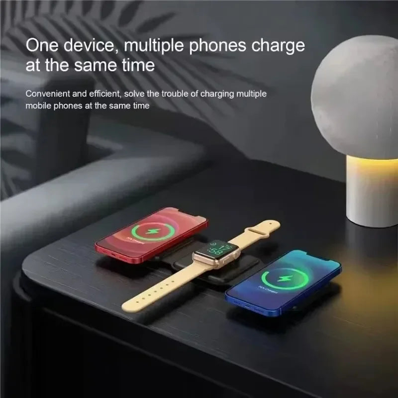 3 in 1 Magnetic Wireless Charger Dock Stand