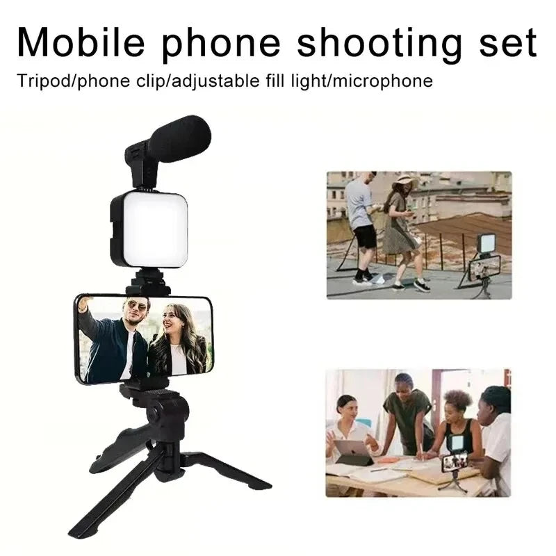 Smartphone Vlogging Kit With Tripod Phone Holder