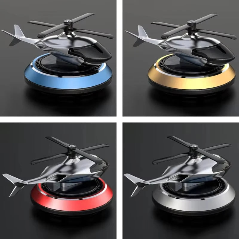 Automatic Rotating Air Freshener Car Dashboard Helicopter Perfume