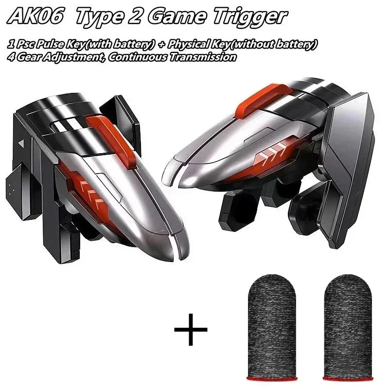 6 Finger Mobile Phone ABS Game Trigger AK06 for PUBG