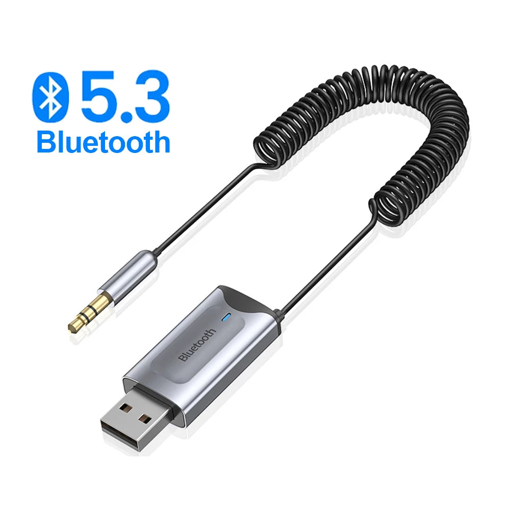 Bluetooth 5.3 Audio Adapter Wireless Car AUX Bluetooth Receiver