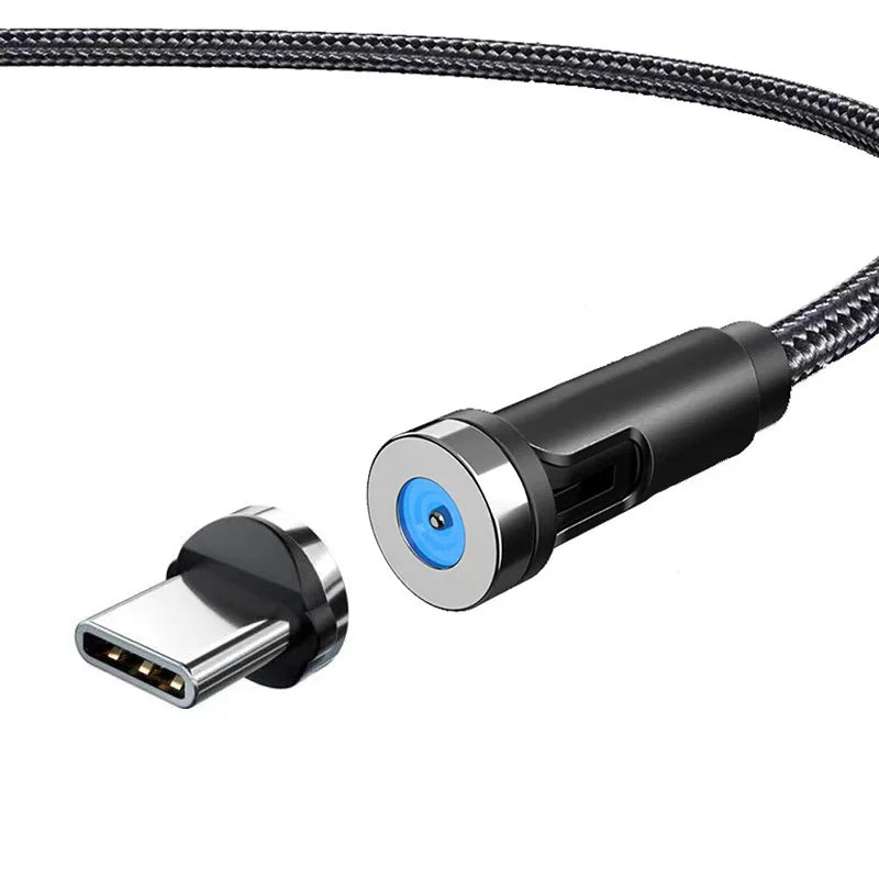 540 Rotate Magnetic Micro USB Type C Mobile phone cable