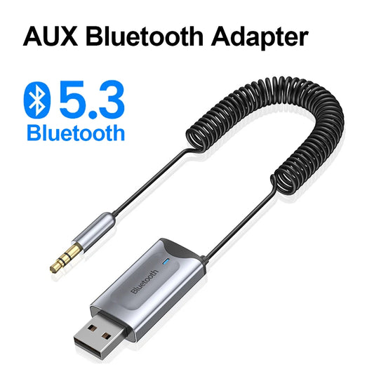 Bluetooth 5.3 Audio Adapter Wireless Car AUX Bluetooth Receiver