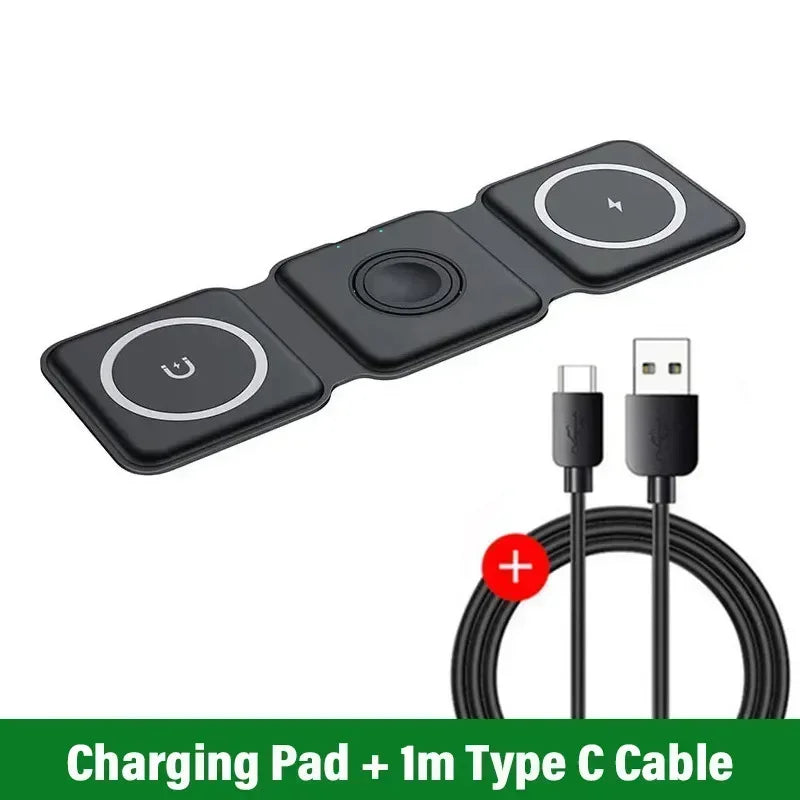3 in 1 Magnetic Wireless Charger Dock Stand