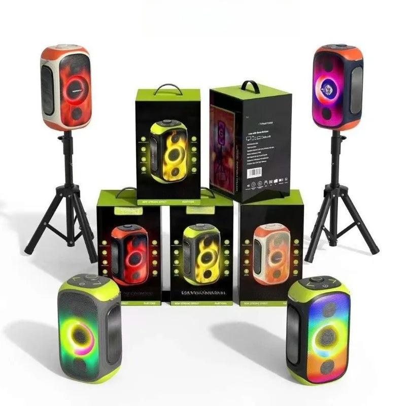 Portable bluetooth speaker with high-power party subwoofer