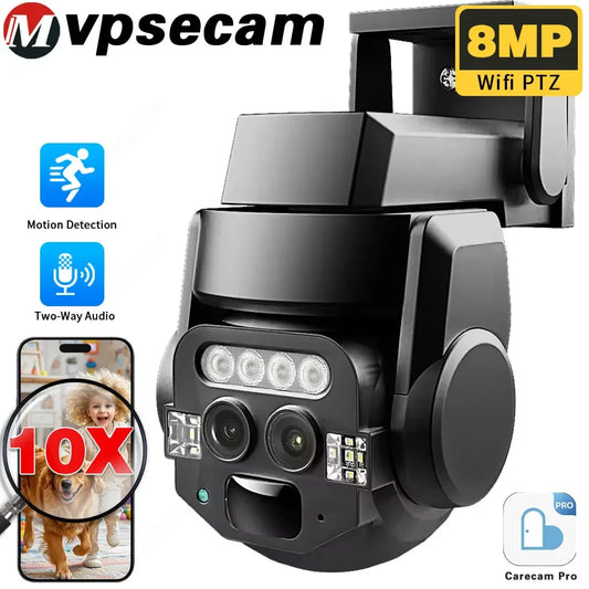 Carecam 8MP 4K 10X Zoom HD Video Surveillance Camera