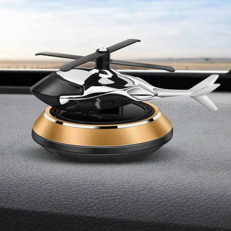 Automatic Rotating Air Freshener Car Dashboard Helicopter Perfume