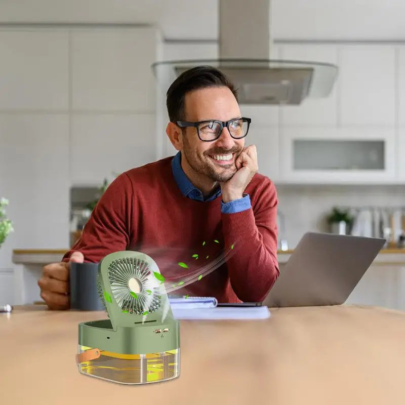 Mini Spray Water Mist Fan Table Misting Water Fan