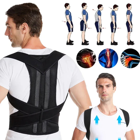 Back Support Posture Corrector Belt Adjustable Shoulder