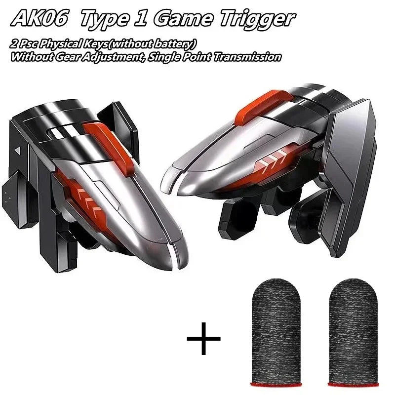 6 Finger Mobile Phone ABS Game Trigger AK06 for PUBG