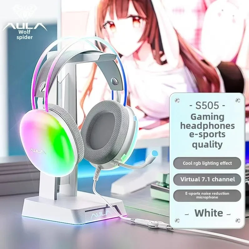 AULA S505 Gaming Headset Esports Headphones Computer RGB