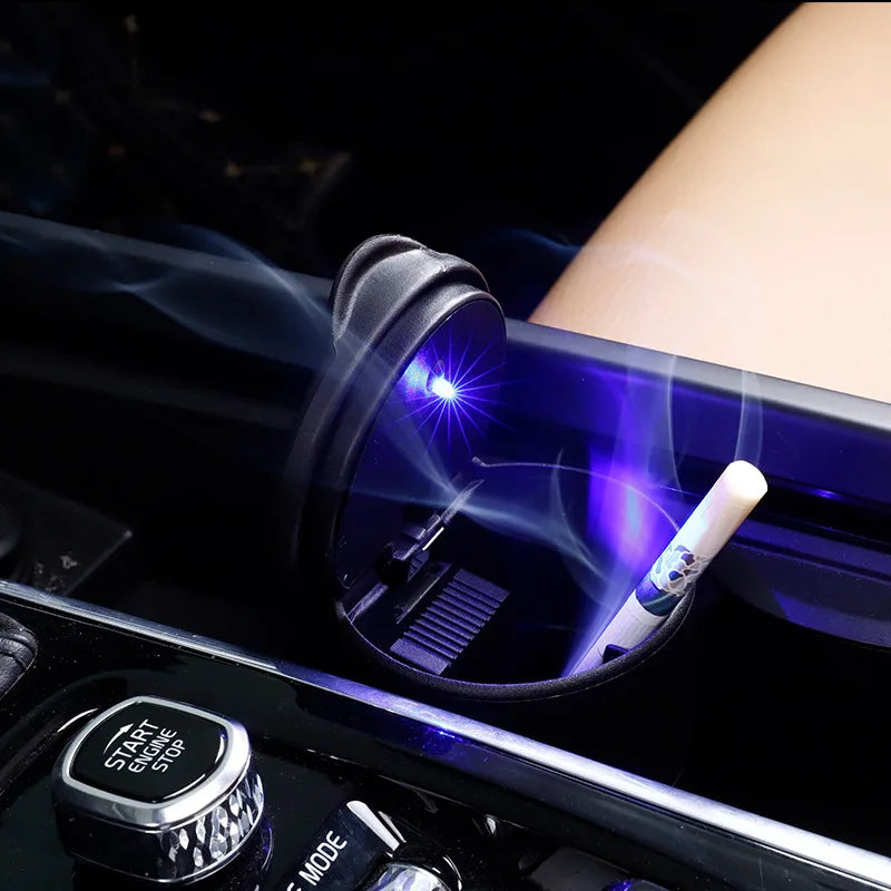 Car Ashtray LED Portable One Touch