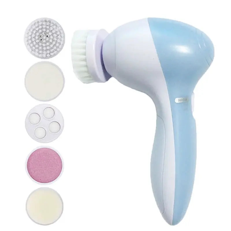Electric Facial Cleaner 5 IN 1 Face Cleansing Brush Wash Machine Spa