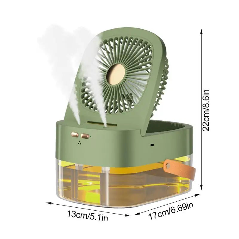 Mini Spray Water Mist Fan Table Misting Water Fan
