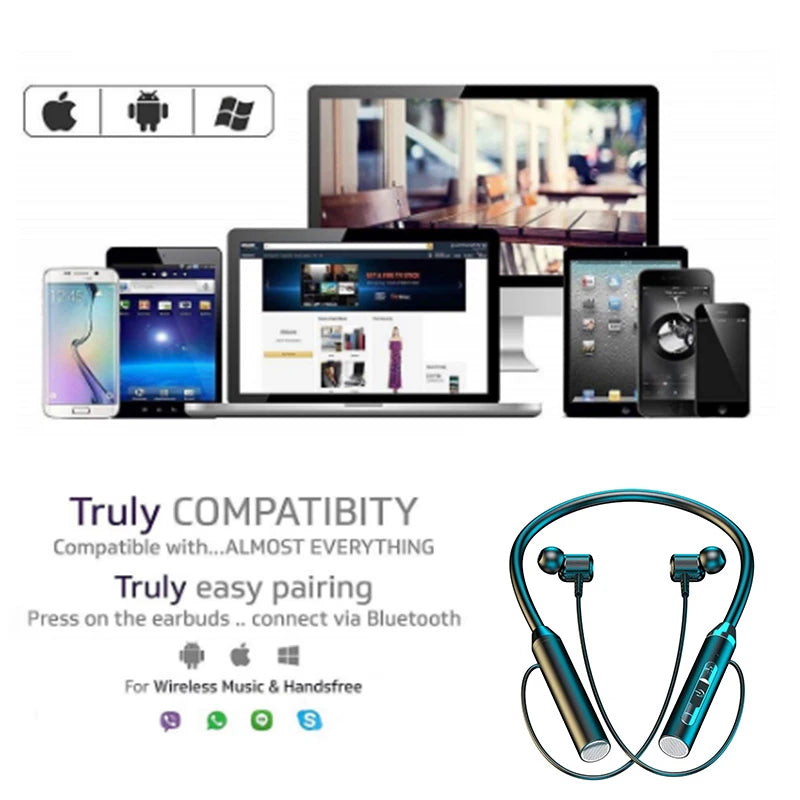 Wireless Bluetooth Earphones Neckband Headphones