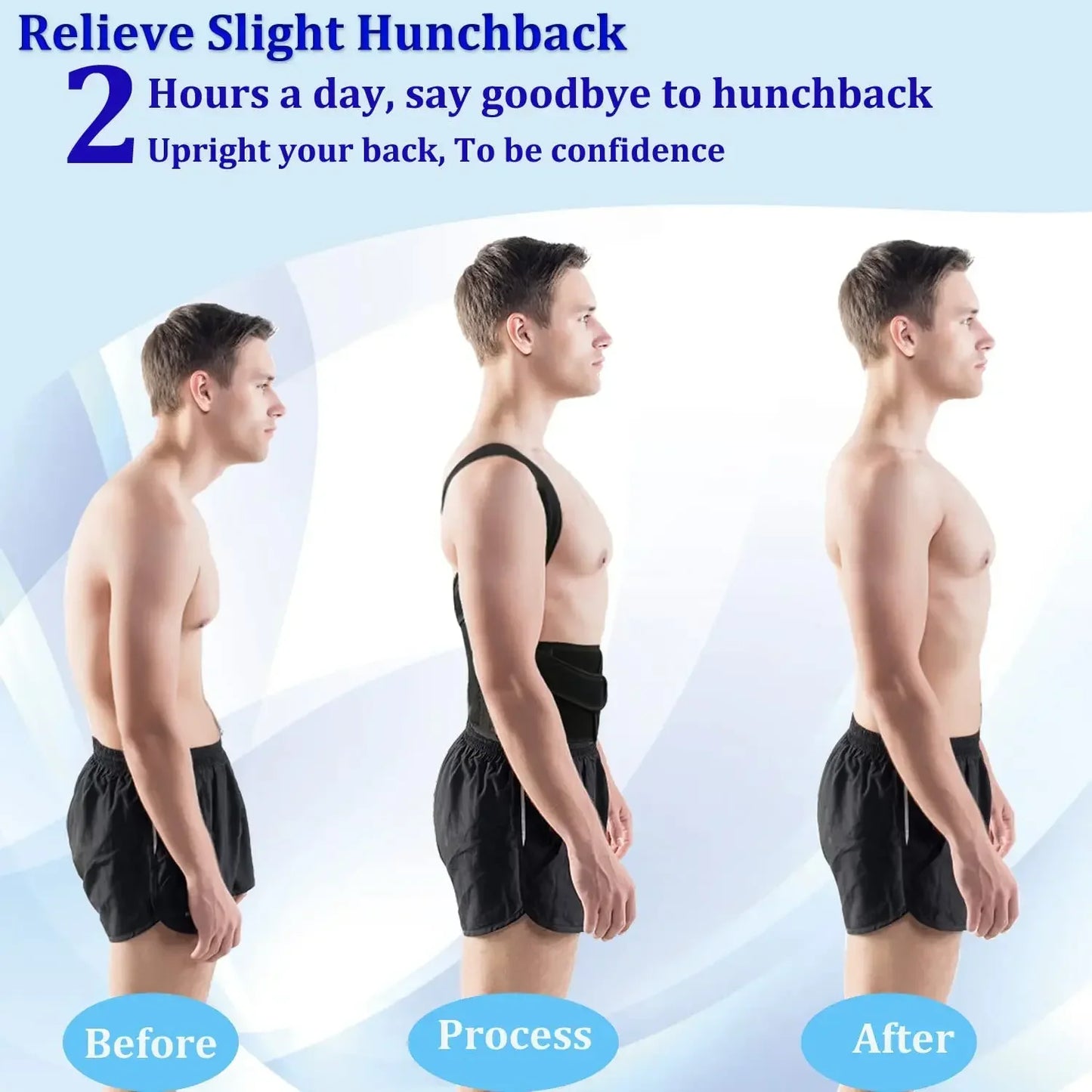 Back Support Posture Corrector Belt Adjustable Shoulder