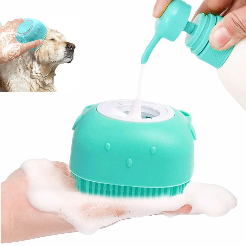 Pet Bathing Soft Silicone Comb Dog Cat Brush