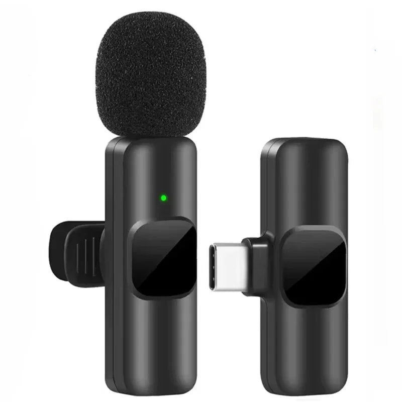 Portable Wireless Lavalier Microphone Audio Video Recording Mini Mic