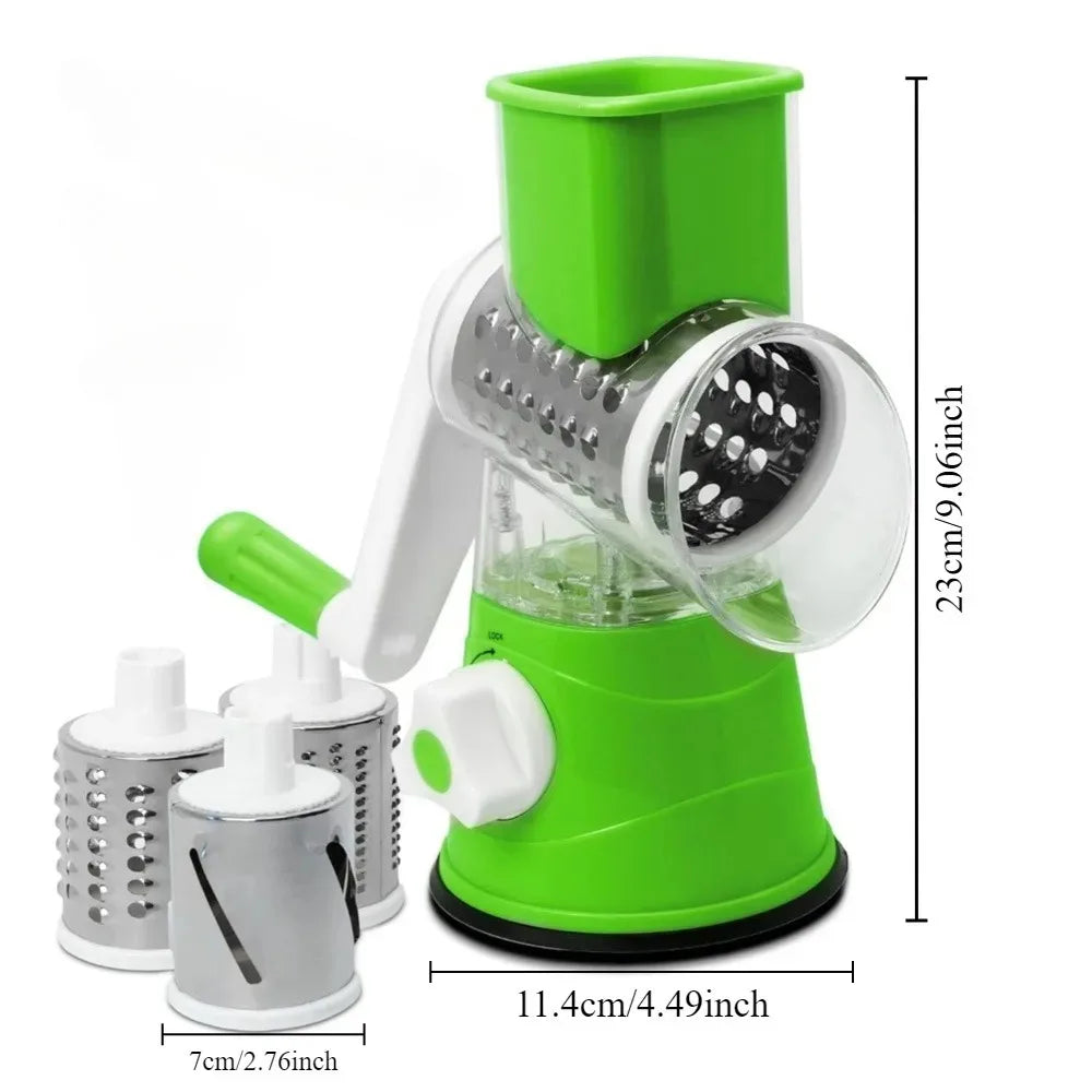 Rotary Vegetable Cutter Kitchen Shredder with Handle