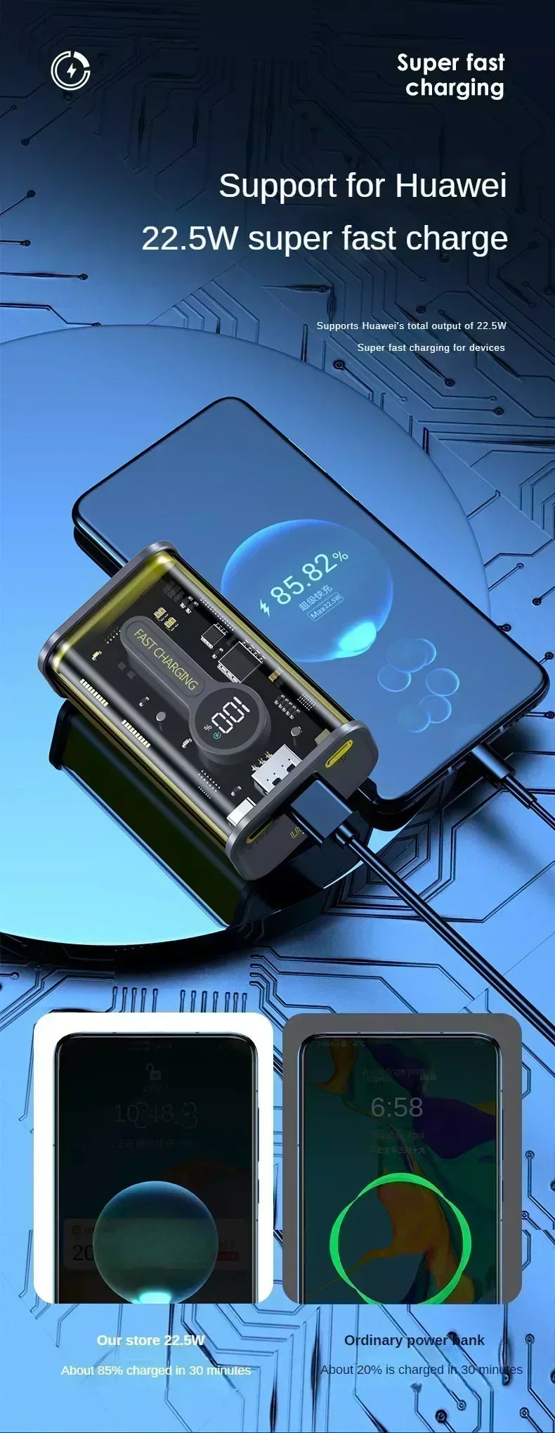 SU 10000mAh Transparent Wireless Power Bank