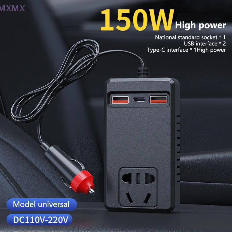 Universal 150W Car Inverter DC 12V/24V To 110V/220V Auto Power